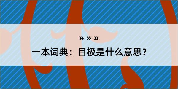 一本词典：目极是什么意思？