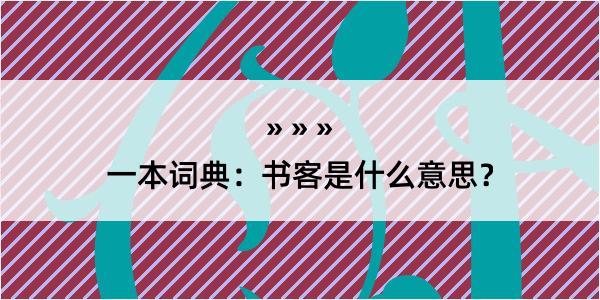 一本词典：书客是什么意思？