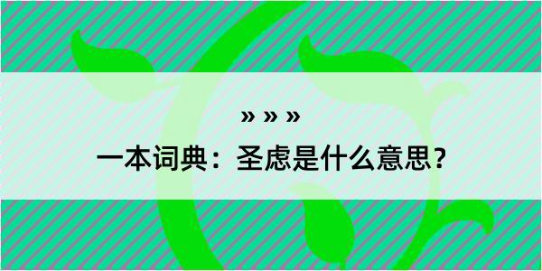 一本词典：圣虑是什么意思？