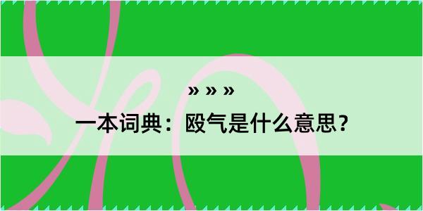 一本词典：殴气是什么意思？