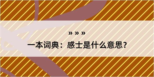 一本词典：感士是什么意思？