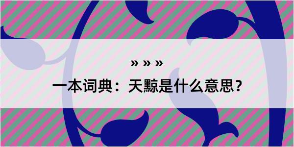 一本词典：天黥是什么意思？