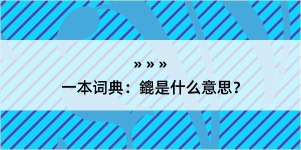 一本词典：鎞是什么意思？