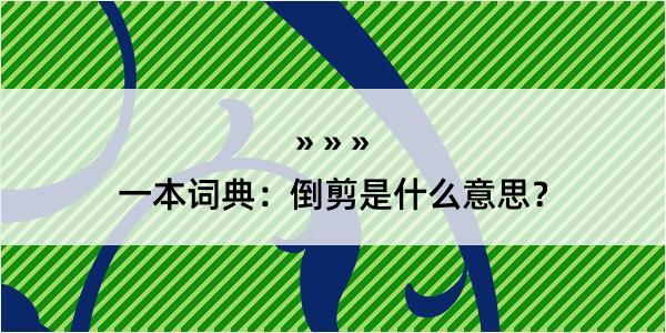 一本词典：倒剪是什么意思？