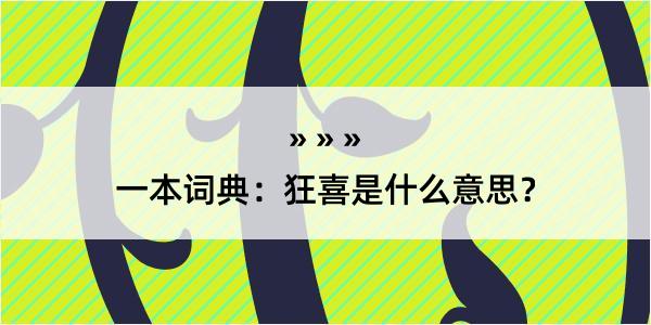 一本词典：狂喜是什么意思？