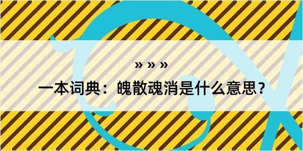 一本词典：魄散魂消是什么意思？