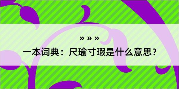 一本词典：尺瑜寸瑕是什么意思？