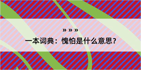 一本词典：愧怕是什么意思？