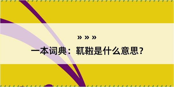 一本词典：靰鞡是什么意思？