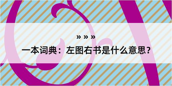 一本词典：左图右书是什么意思？