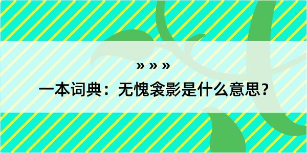 一本词典：无愧衾影是什么意思？