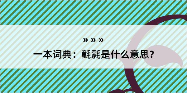 一本词典：氃氋是什么意思？