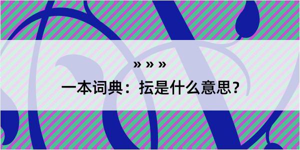 一本词典：抎是什么意思？