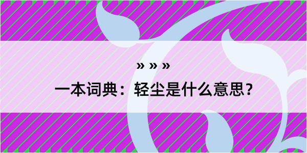 一本词典：轻尘是什么意思？