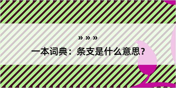 一本词典：条支是什么意思？