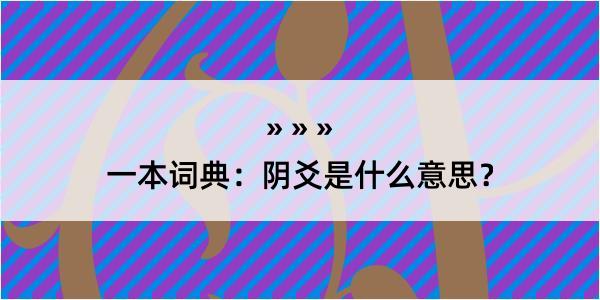 一本词典：阴爻是什么意思？