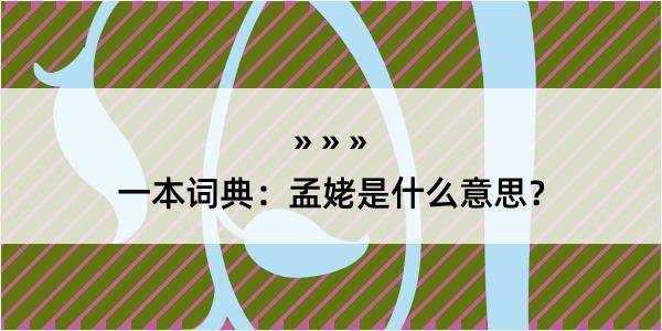 一本词典：孟姥是什么意思？