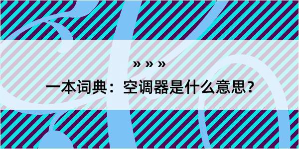 一本词典：空调器是什么意思？