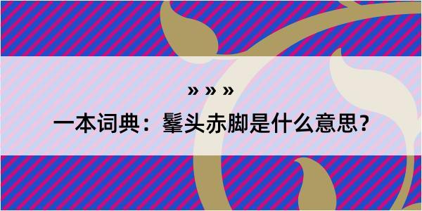 一本词典：髼头赤脚是什么意思？