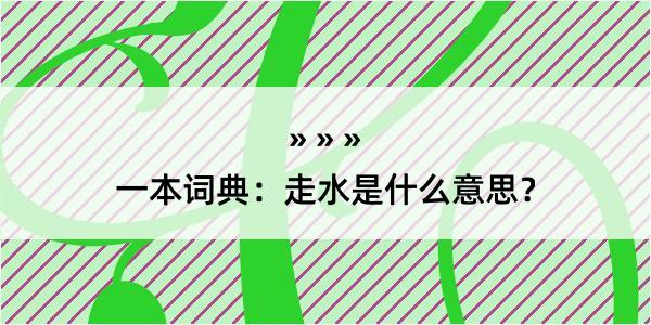 一本词典：走水是什么意思？