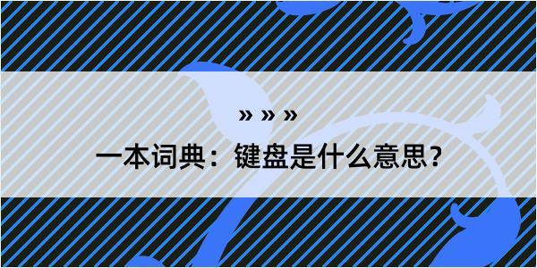 一本词典：键盘是什么意思？