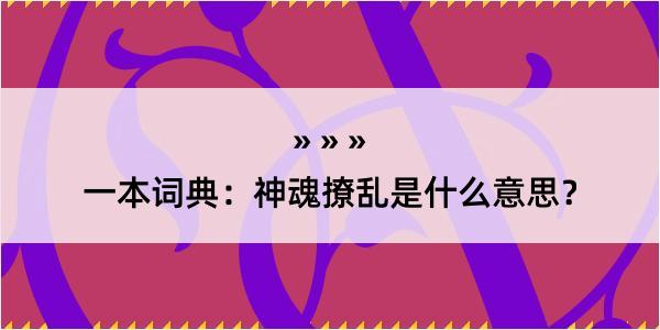 一本词典：神魂撩乱是什么意思？