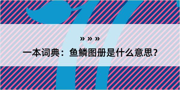 一本词典：鱼鳞图册是什么意思？