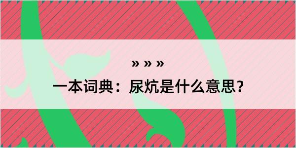 一本词典：尿炕是什么意思？