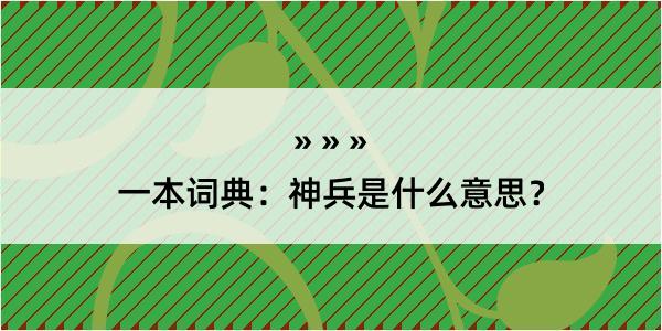 一本词典：神兵是什么意思？