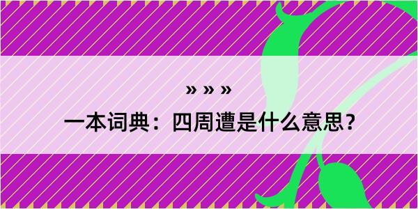 一本词典：四周遭是什么意思？