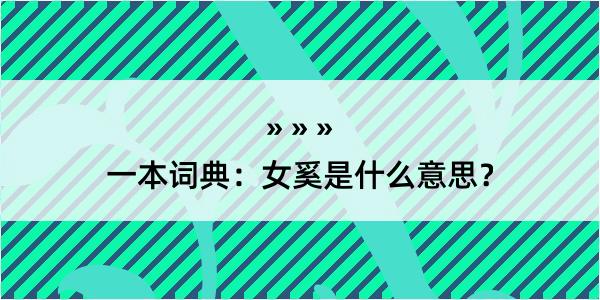 一本词典：女奚是什么意思？