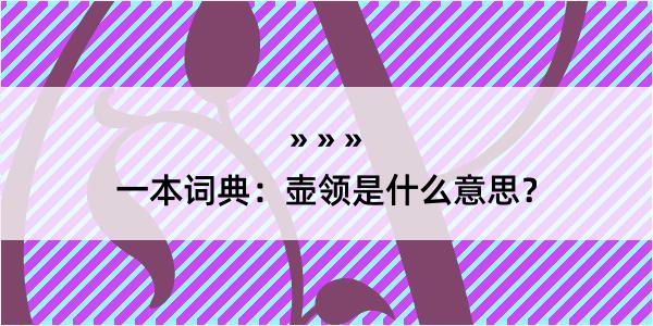 一本词典：壶领是什么意思？