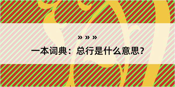 一本词典：总行是什么意思？