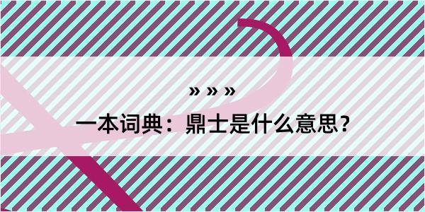 一本词典：鼎士是什么意思？