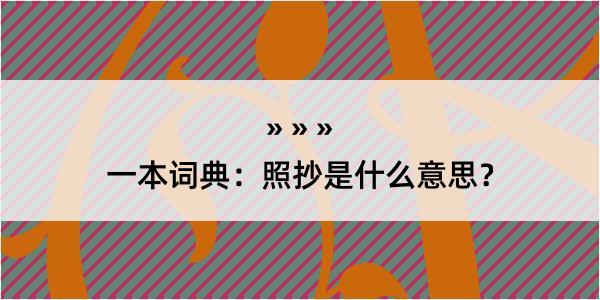 一本词典：照抄是什么意思？