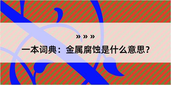 一本词典：金属腐蚀是什么意思？