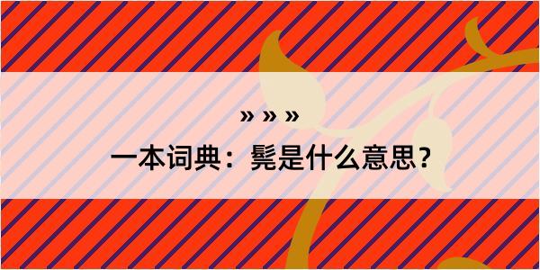 一本词典：髨是什么意思？