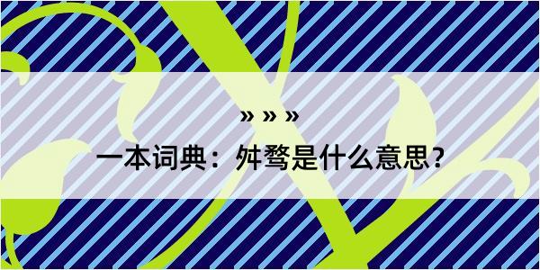 一本词典：舛骛是什么意思？