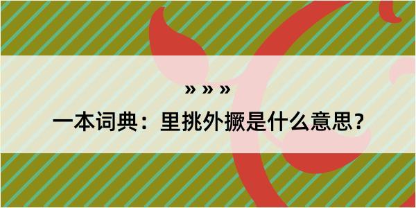 一本词典：里挑外撅是什么意思？