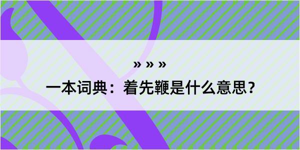 一本词典：着先鞭是什么意思？