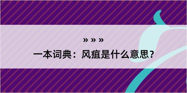 一本词典：风疽是什么意思？