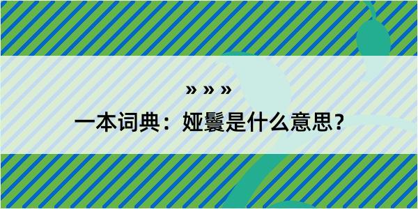 一本词典：娅鬟是什么意思？