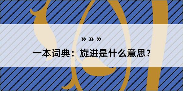 一本词典：旋进是什么意思？