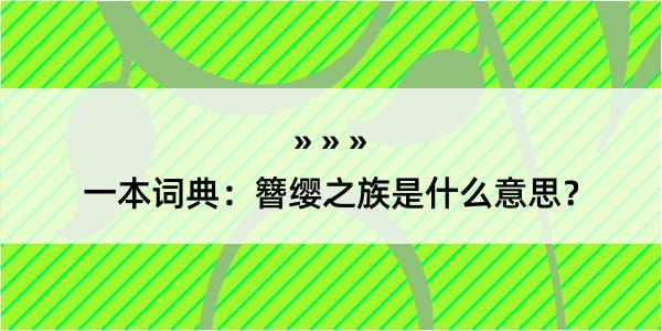 一本词典：簪缨之族是什么意思？