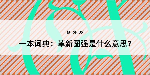 一本词典：革新图强是什么意思？