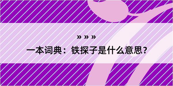 一本词典：铁探子是什么意思？