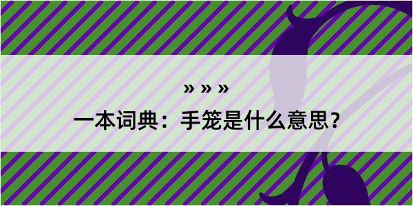 一本词典：手笼是什么意思？