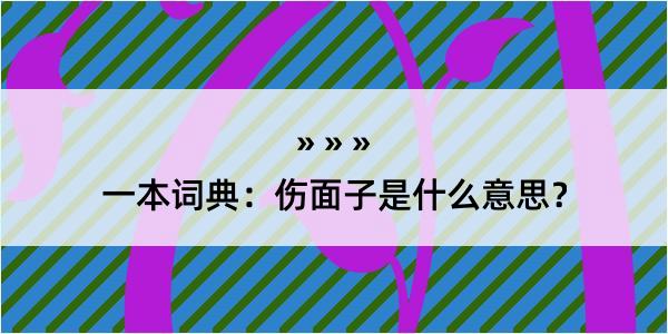 一本词典：伤面子是什么意思？