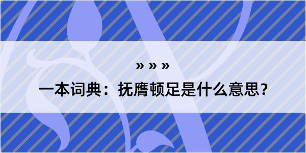 一本词典：抚膺顿足是什么意思？