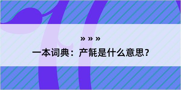 一本词典：产毻是什么意思？